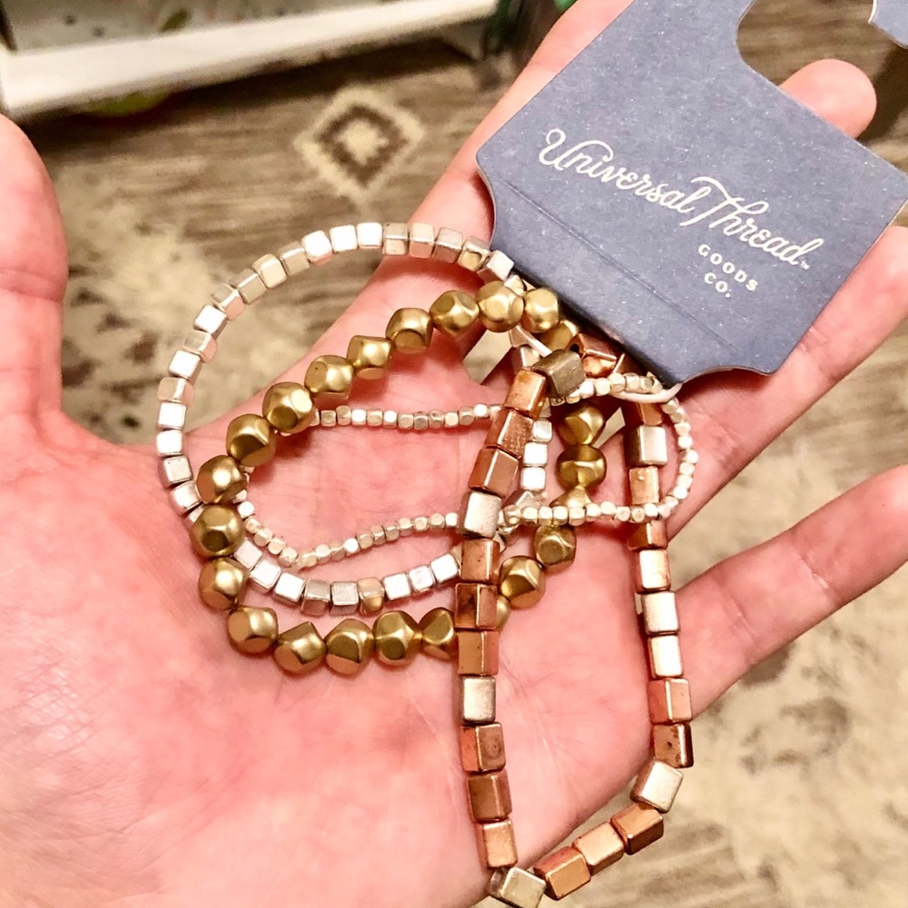 Brand New Gold Bead Bracelets